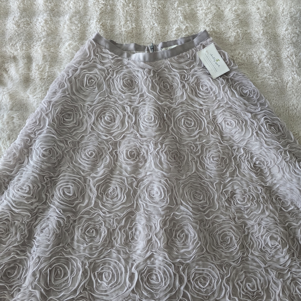 Shabby Apple Dusty Rose 3D Rose Midi Skirt